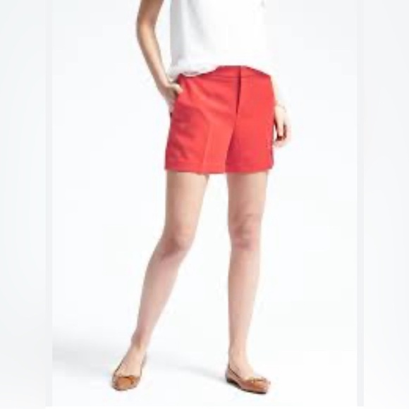 BANANA REPUBLIC LINEN BLEND Women's coral 🌸Shorts - Picture 1 of 4